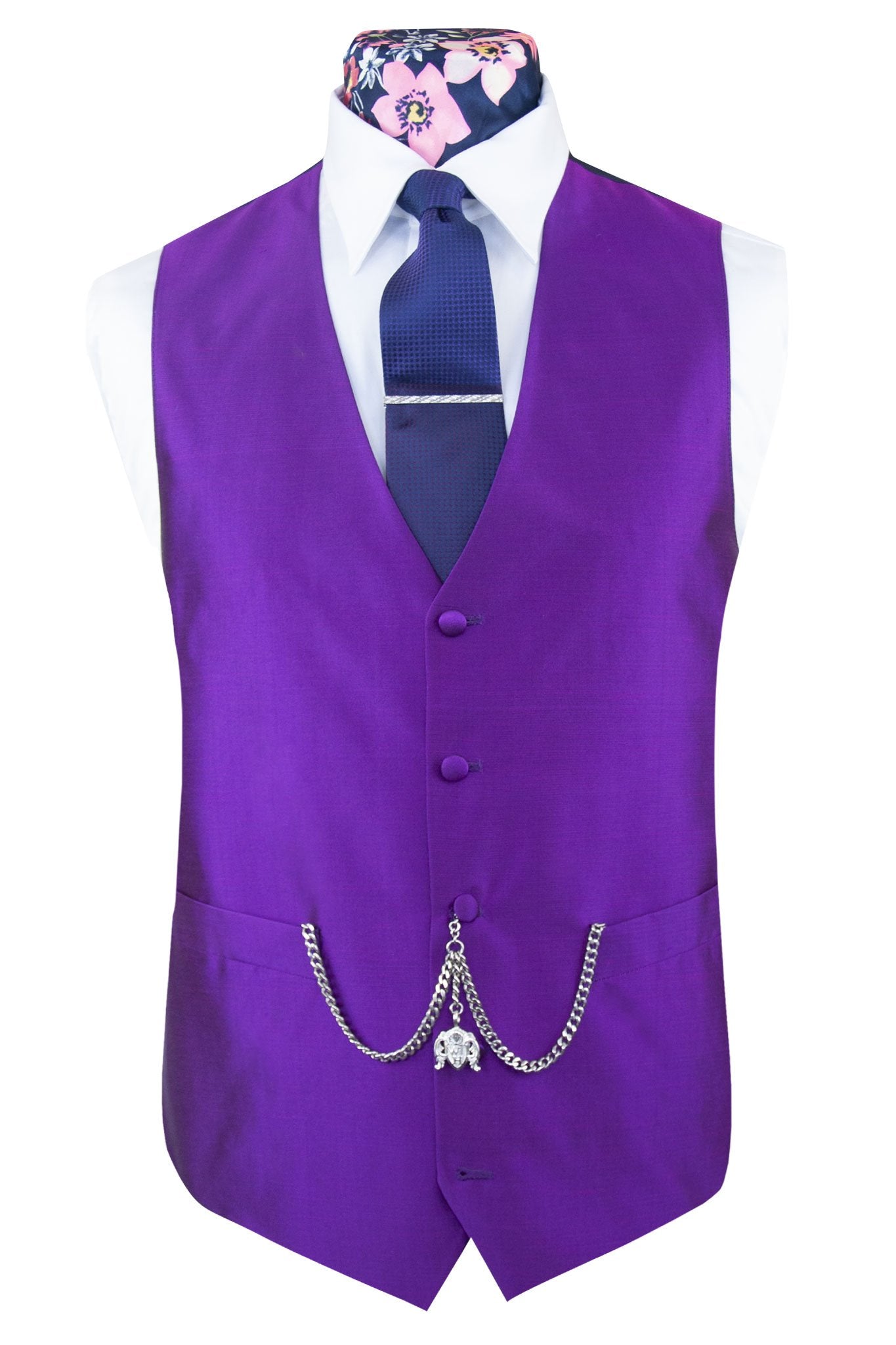 Striking Purple Silk Waistcoat