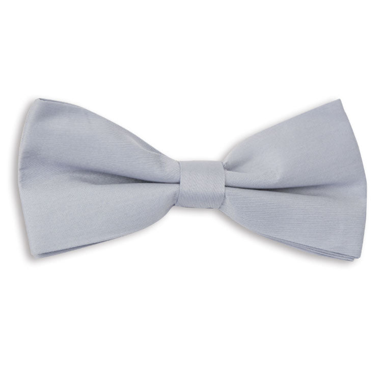Light Grey Plain Skinny Bow Tie