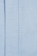 Sky Blue Forward Point Collar Shirt with White Pin Dot Close