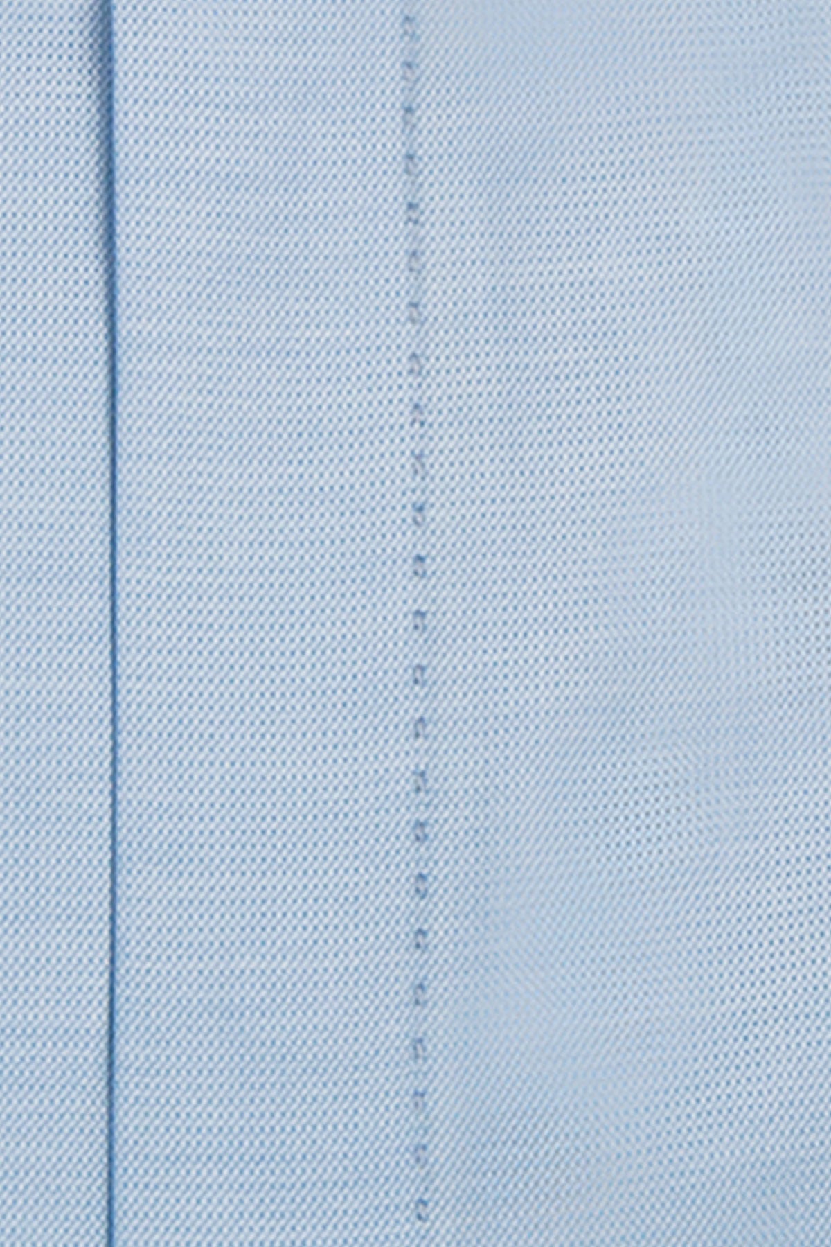 Sky Blue Forward Point Collar Shirt with White Pin Dot Close