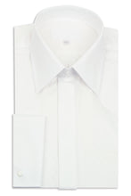 White Check Squared Forward Point Collar Shirt