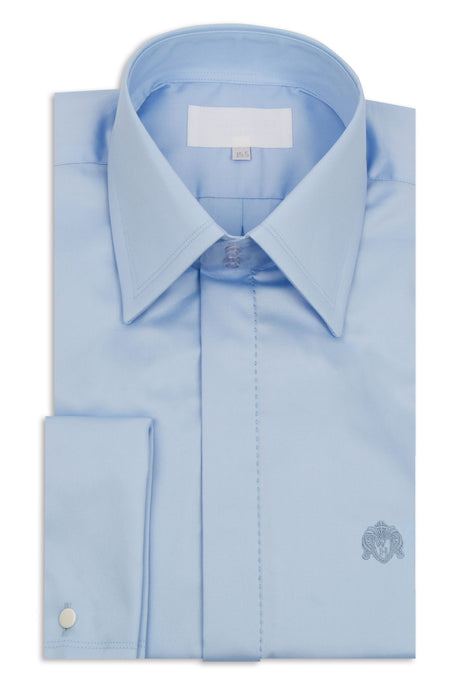 Classic Sky Blue Forward Point Collar Shirt