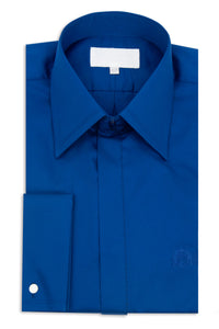 Classic Royal Blue Forward Point Collar Shirt