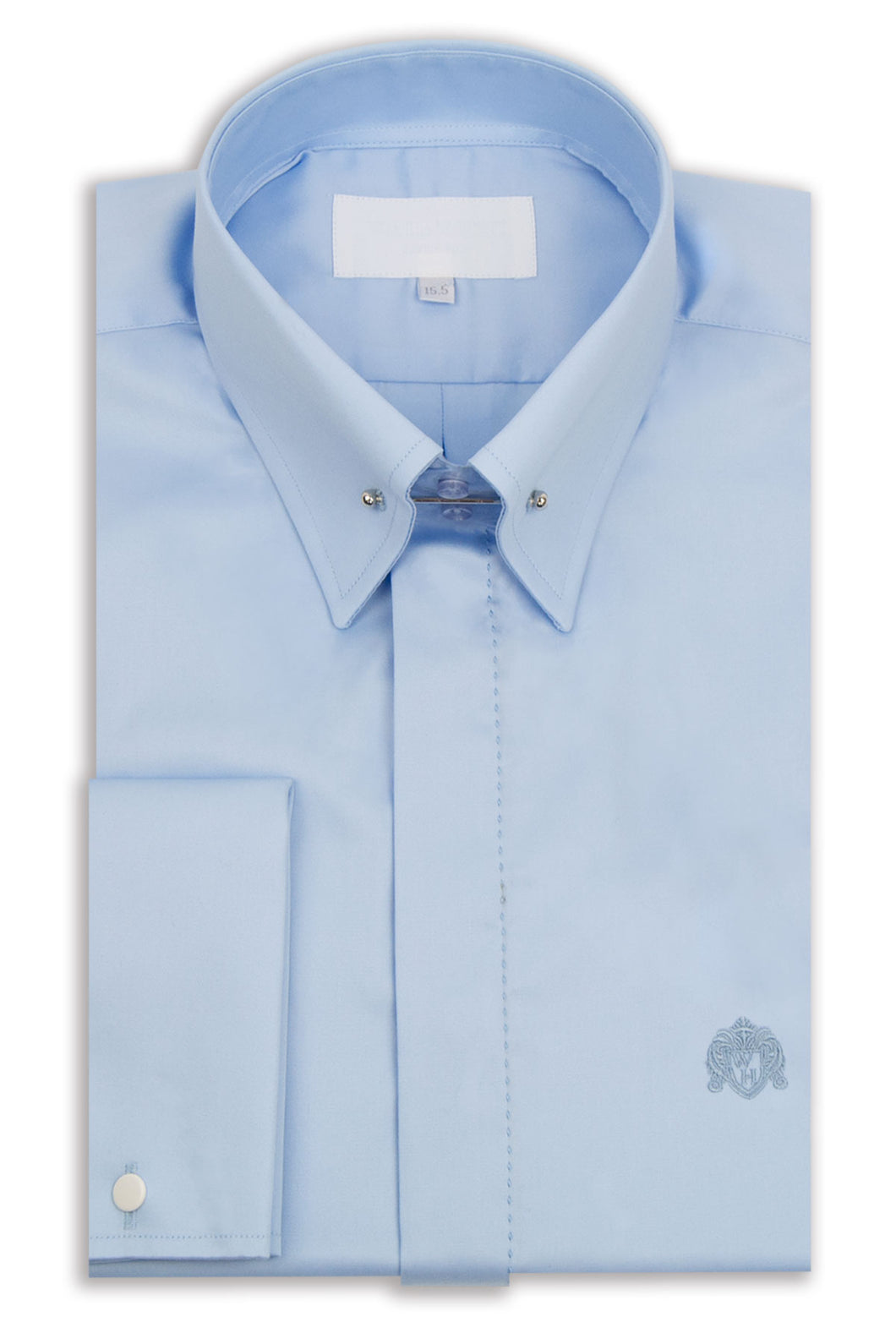 Sky Blue Point Pin Collar Shirt