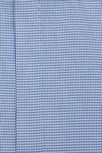 Blue Cutaway Collar Shirt with White Pattern Close