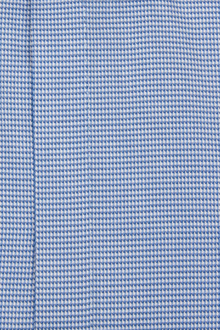 Blue Cutaway Collar Shirt with White Pattern