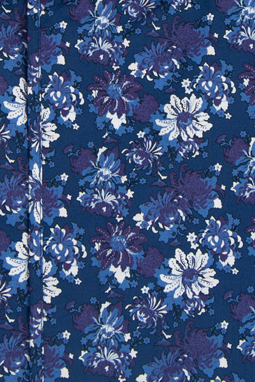 Navy Floral Button Down Collar Shirt Close