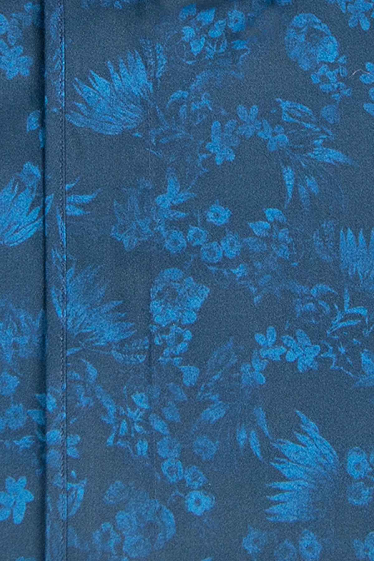 Navy with Blue Floral Button Down Collar Shirt Close