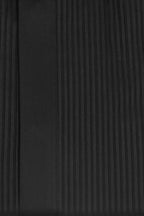 Classic Black Forward Point Collar Striped Dinner Shirt Close