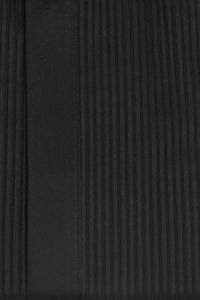 Classic Black Forward Point Collar Striped Dinner Shirt Close