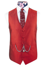 Ruby Red Silk Waistcoat