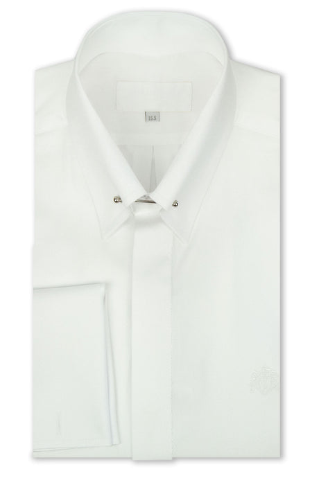 White Pin Collar Shirt