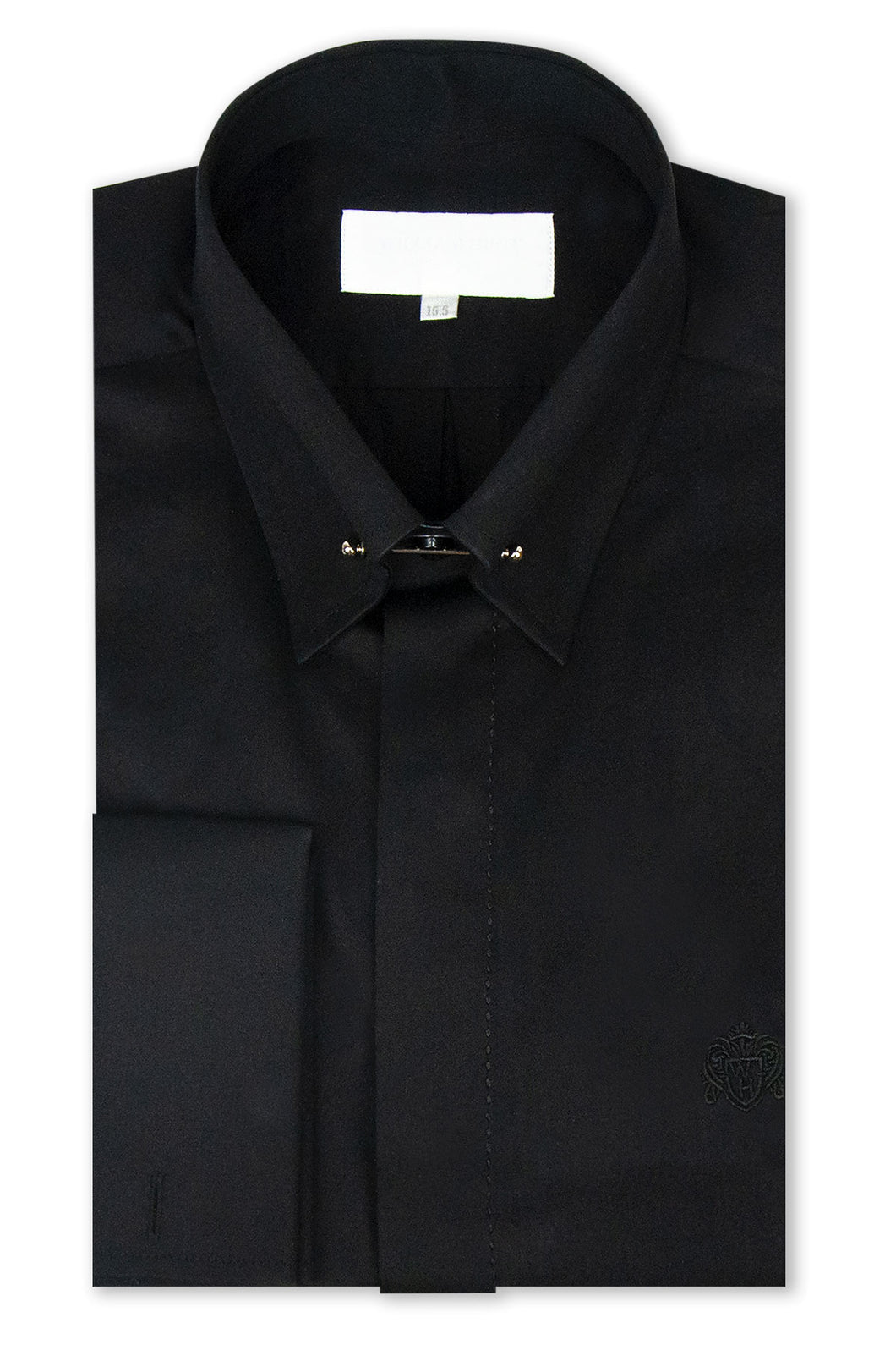 Black Pin Collar Shirt