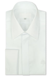 White Weave Forward Point Collar Shirt