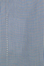 Blue and White Stripe Pin Collar Shirt Close Up