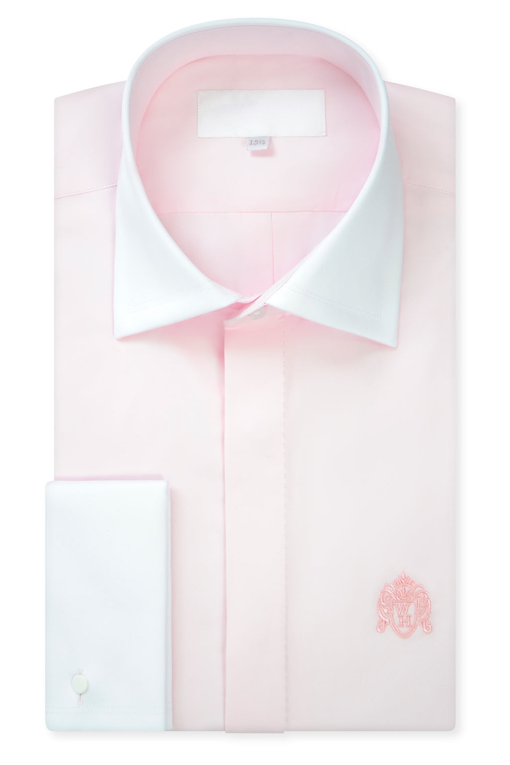 Pink Contrasting Cutaway Collar Shirt