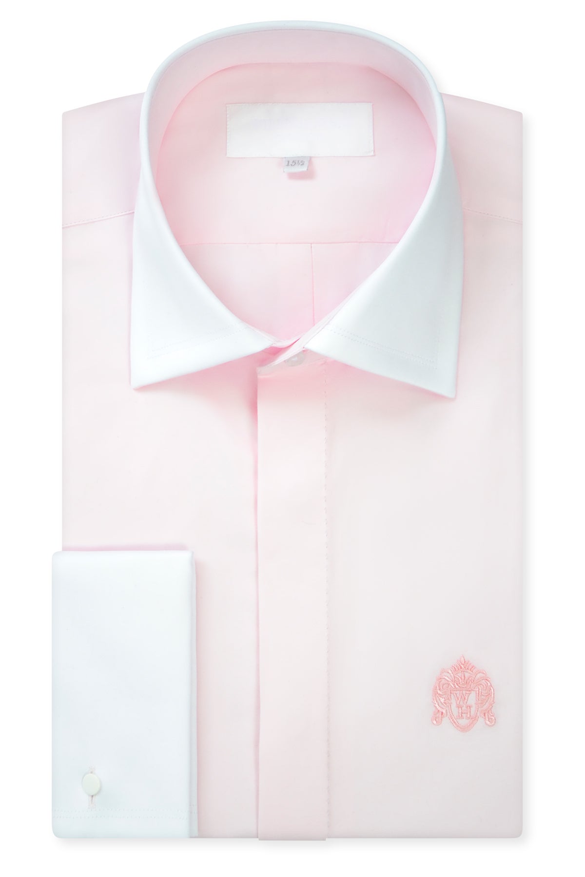 Pink Contrasting Cutaway Collar Shirt