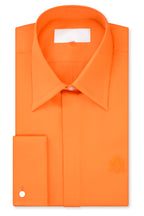 Tangerine Orange Forward Point Collar Shirt