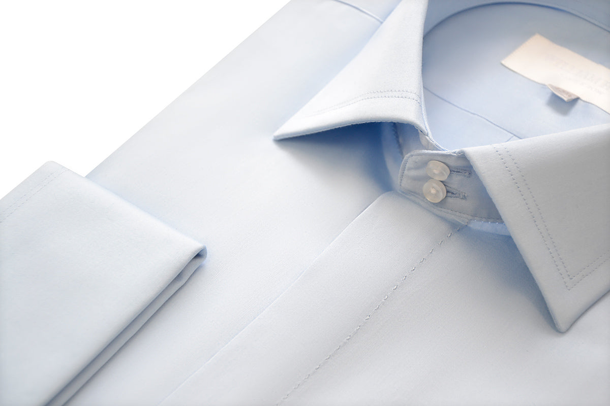 Sky Blue Cutaway Collar Shirt
