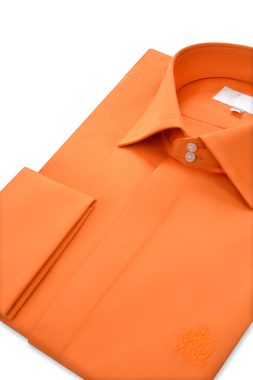 Tangerine Orange Cutaway Collar Shirt