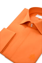 Tangerine Orange Cutaway Collar Shirt