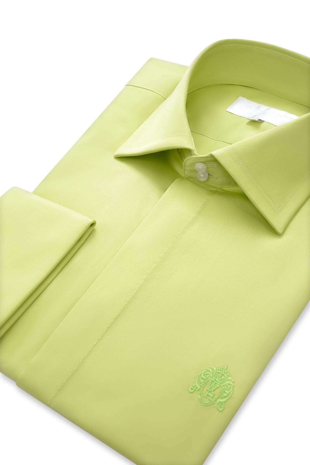 Lime Green Cutaway Collar Shirt