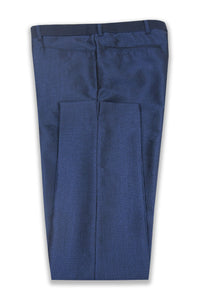 Glossy Blue Grid Effect Trouser