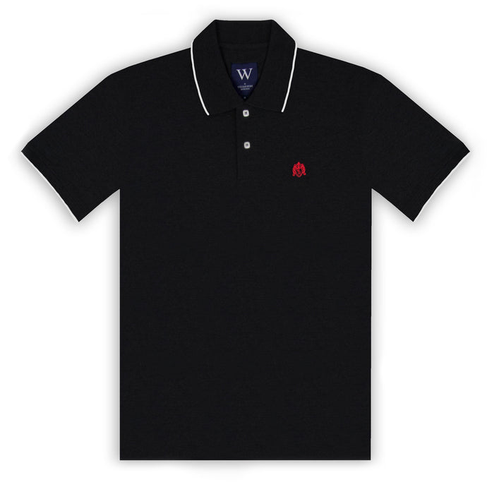 Black with White Tipping Polo
