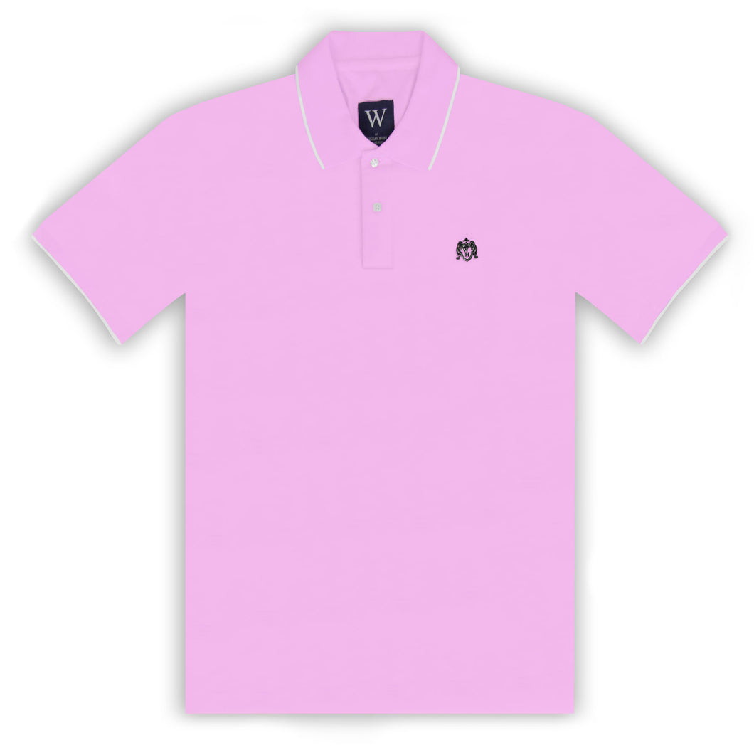 Pink with White Tipping Polo