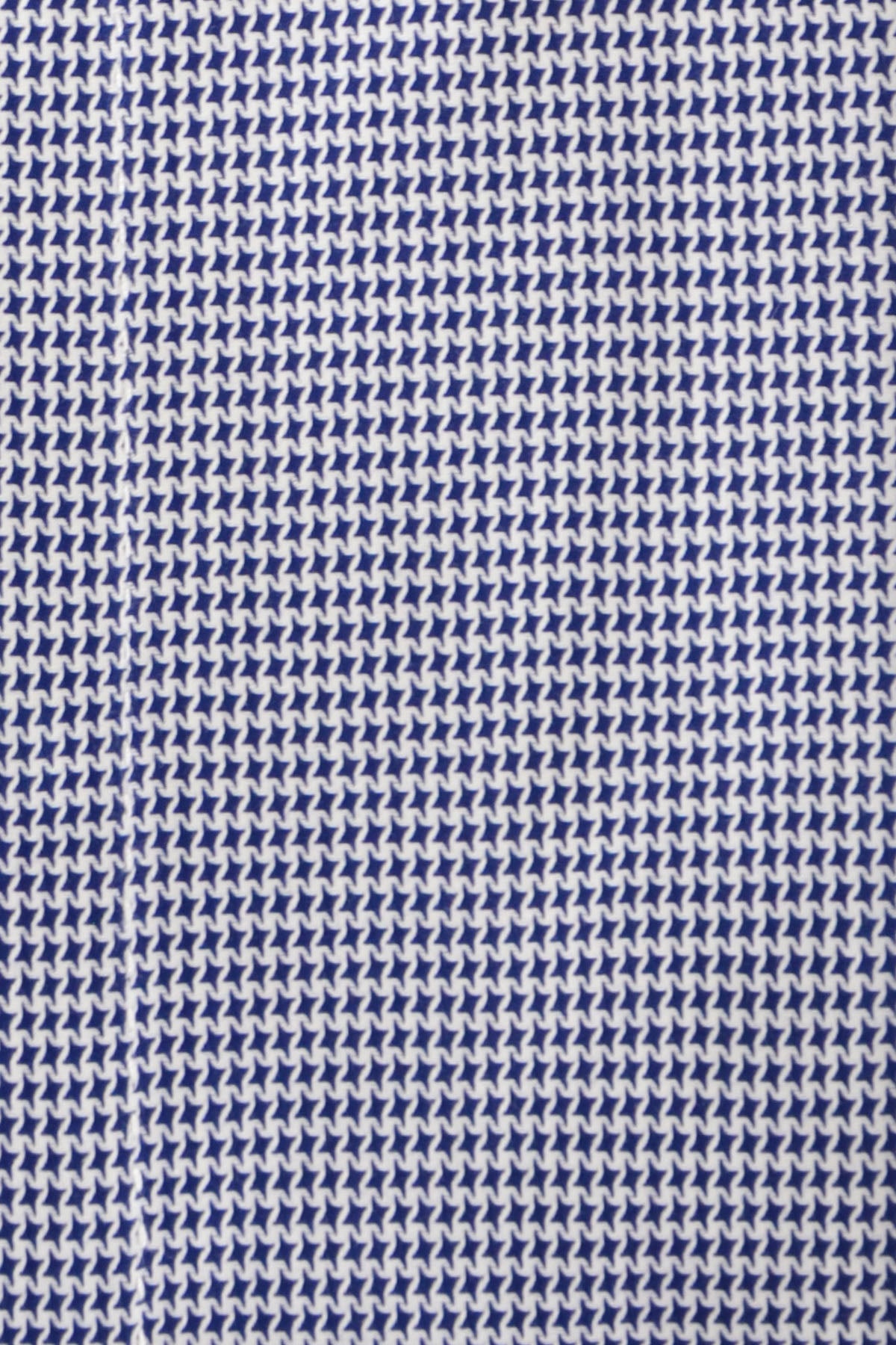 Indigo Star over White Forward Point Collar Shirt