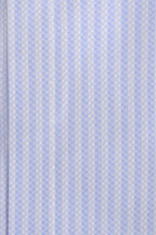 Oxford Blue over White Stripe Forward Point Collar Shirt