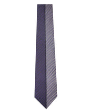 Two Tone Purple Vertical Stripe Silk Tie