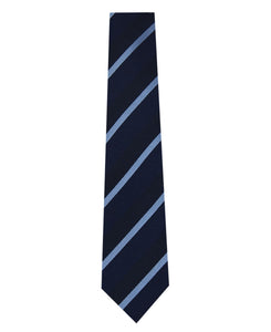 Navy on Blue Stripe Silk Tie