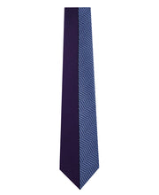 Purple and Blue Vertical Stripe Silk Tie Long