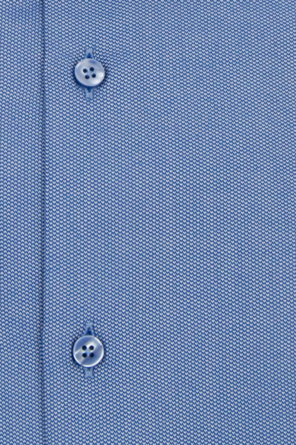 Blue Cutaway Collar Shirt Close