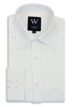 White Checkered Cutaway Collar Shirt