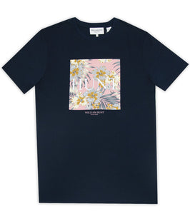 Navy Hunt Floral Print T-shirt