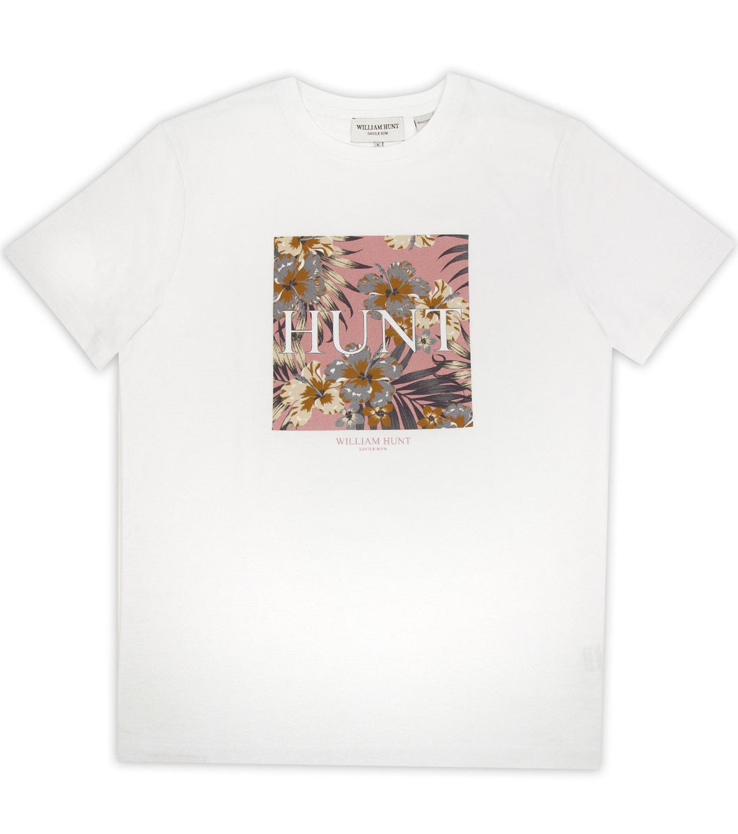 White Hunt Floral Print T-shirt