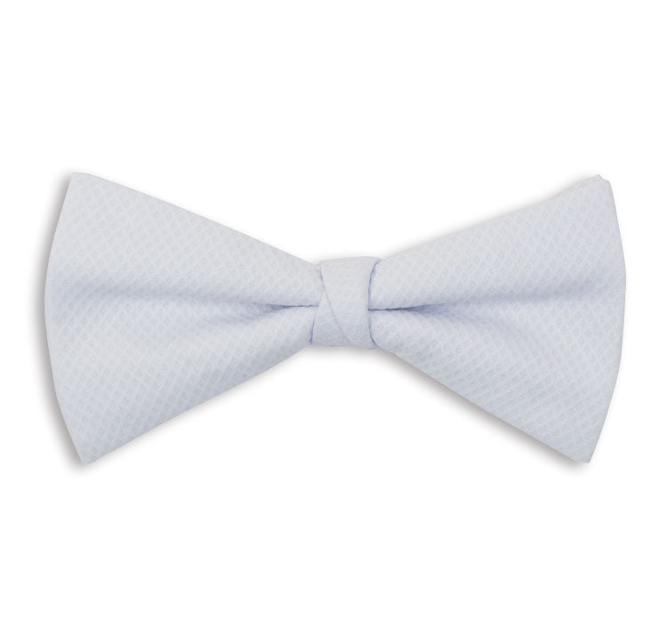 White Check Skinny Bow Tie