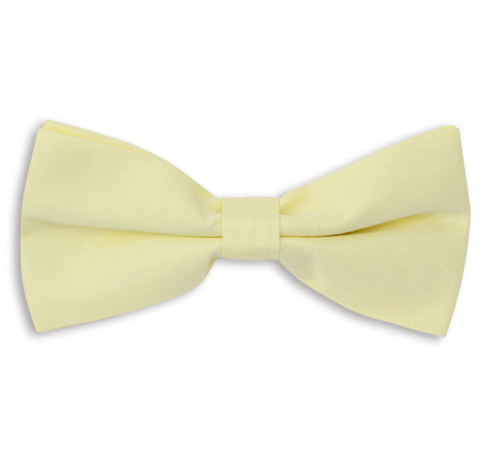 Yellow Plain Skinny Bow Tie